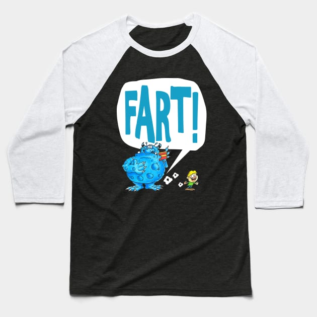 Fart Baseball T-Shirt by brendanjohnson